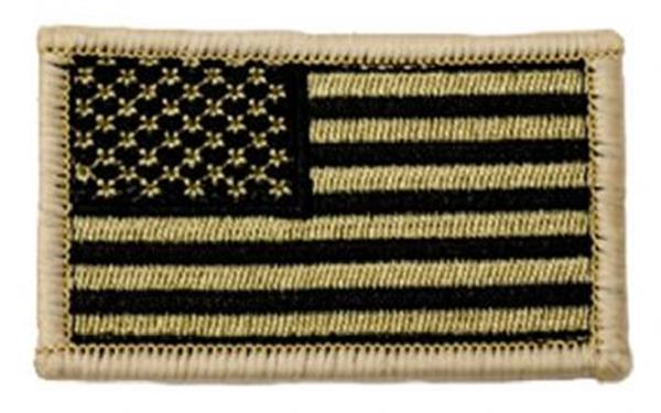 Kids American Flag Patch Forward TAN and BLACK