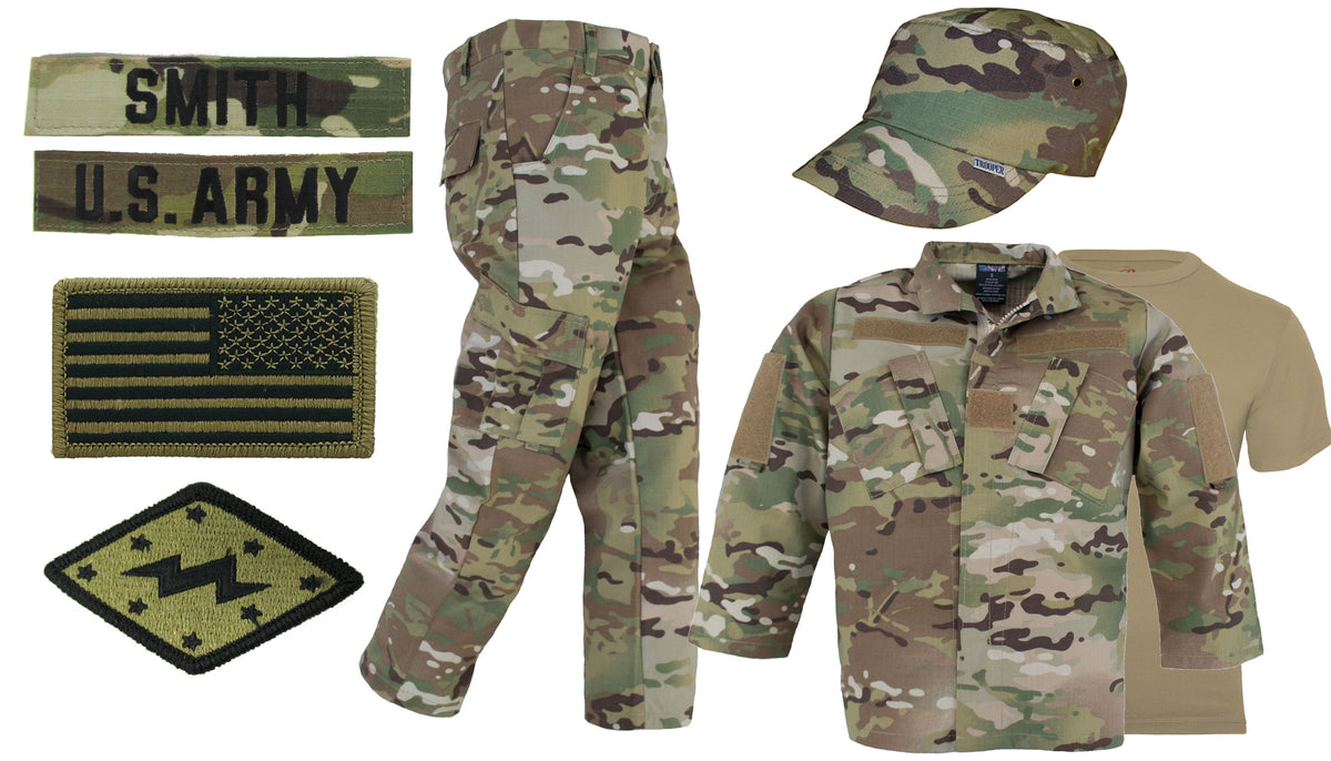 Kids OCP Uniform Package with Name Tapes - OCP Multicam