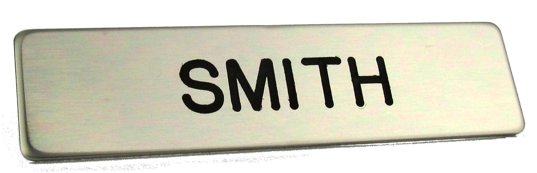Steel Name Plate for Uniforms SILVER - Law Enforcement Name Tag