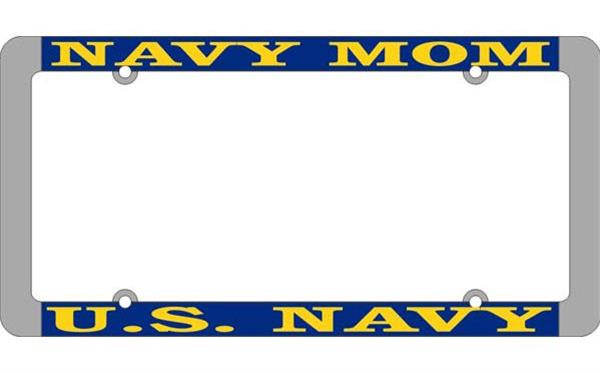 U.S. Navy Mom Thin Rim License Plate Frame