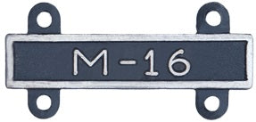 U.S. Army Qualification Bars for Marksmanship Qualification Badges - Silver Oxide Finish