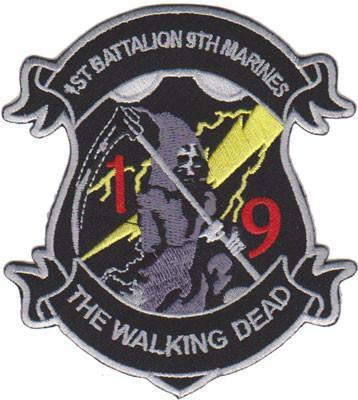 1st Battalion 9th Marines USMC Patch - The Walking Dead