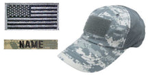 MESH Tactical Cap Package with U.S. Flag Patch and Personalized Name Tape - Various Colors