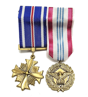 Two Mini Medals on Mount