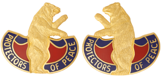 Missouri State Headquarters Army National Guard Unit Crest - Left and Right - Pair - "Protectors of Peace"