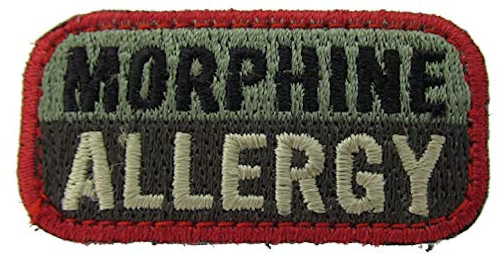 MORPHINE ALLERGY Patch - FOLIAGE GREEN