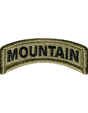 MOUNTAIN Tab OCP Patch - U.S. Army Mountain Tab with Hook