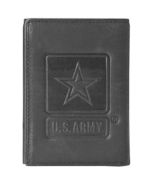 Army Star Tri-Fold Leather Wallet