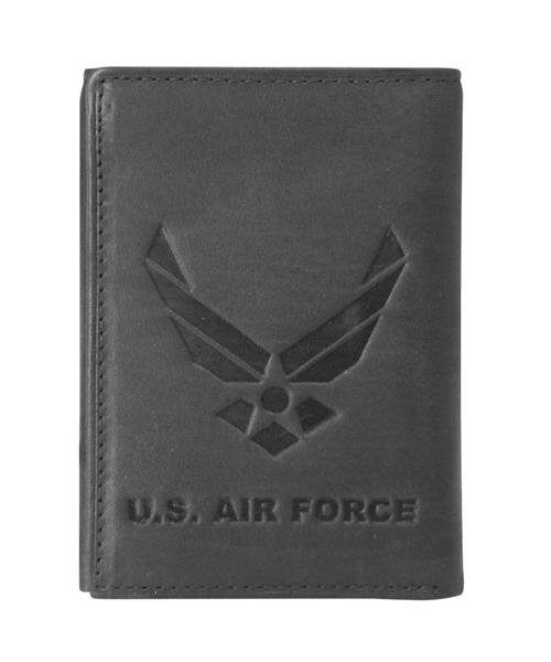 U.S. Air Force Wing Logo Tri-Fold Leather Wallet