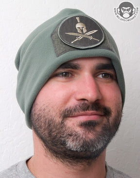 Military Style Watch Cap with Loop for Patches