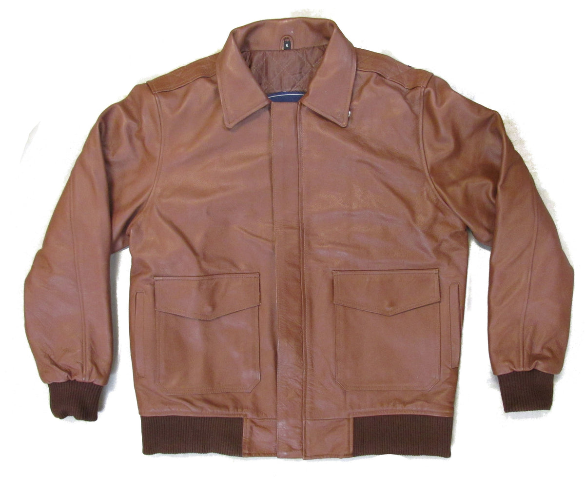 Black Leather Bomber Jacket - Military Uniform Supply