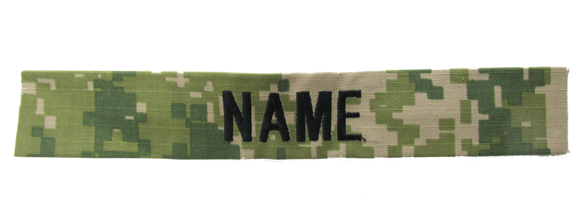U.S. Navy Woodland NWU III Name Tapes
