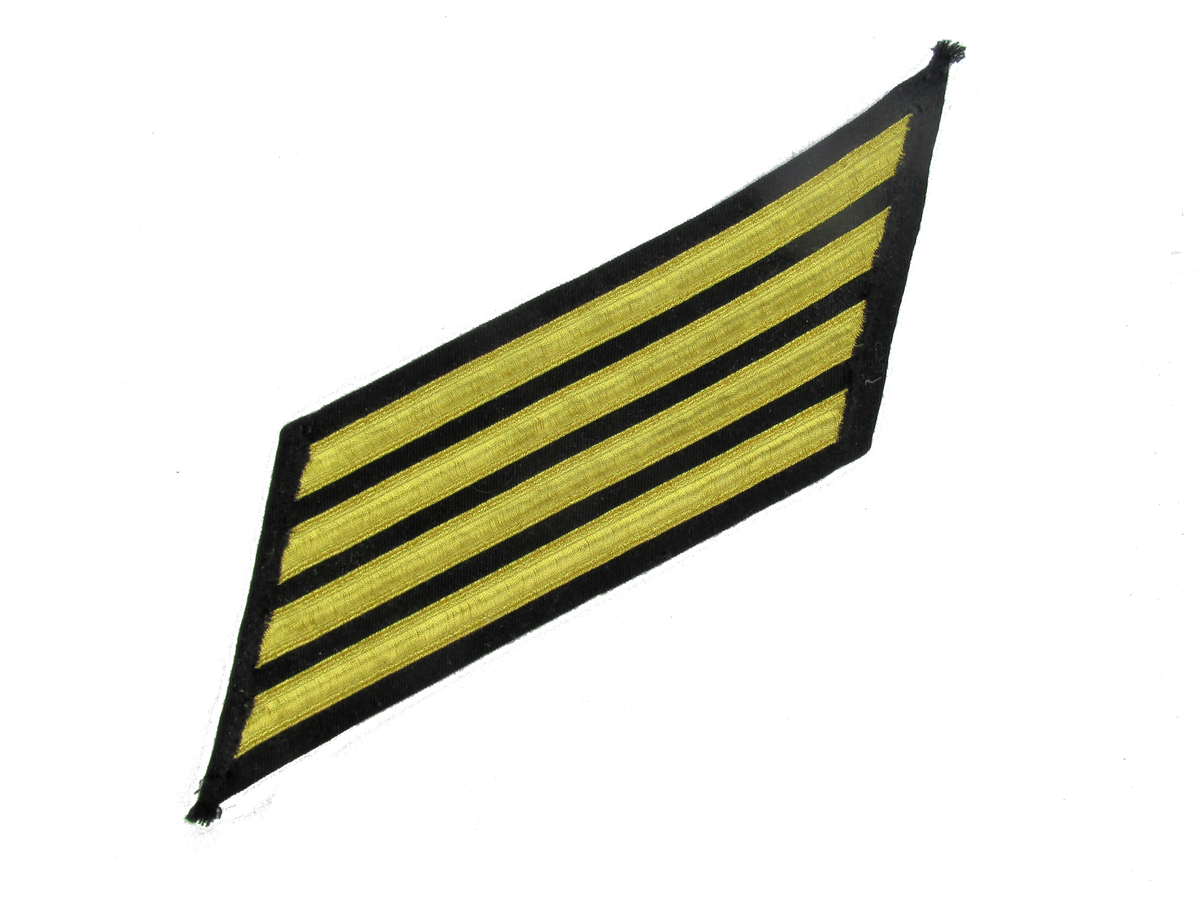 Authentic U.S. Navy Surplus ENLISTED Hash Marks GOLD - Set of 4 Service Stripes