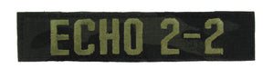 Multicam Black Name Tape with Hook Fastener - Fabric Material