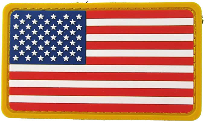 U.S. Flag Patch PVC with Hook Fastener