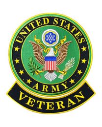 US Army Veteran Logo 12 inch Patch - CLEARANCE!