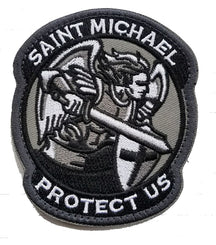 St. Michael Protect Us Patch - Modern Design with Hook Fastener