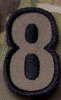 CLEARANCE - Tactical Numbers Patches with Hook Fastener