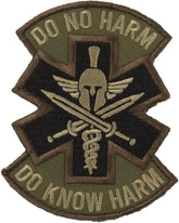 Do No Harm Morale Patch with Spartan Helmet- Hook Fastener