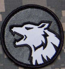 thumbnail image 2 of One Man Wolf Pack Morale Patch - Hook & Loop Tactical Badge, US Army Military Flag 2 of 5
