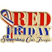Red Friday Pin - Remembering Our Troops