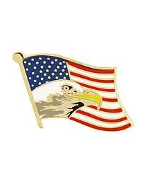 Eagle Head U.S. Flag Pin