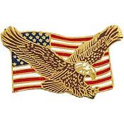 U.S. Flag Pin with Eagle