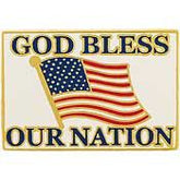 God Bless Our Nation U.S. Flag Pin