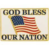 God Bless Our Nation U.S. Flag Pin
