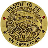 Proud to Be an American Pin with Eagle