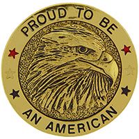 Proud to Be an American Pin with Eagle