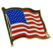 Wavy U.S. Flag Pin - 3/4 inch