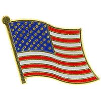 Wavy U.S. Flag Pin - 1 inch