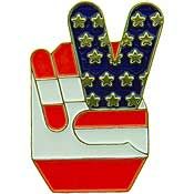U.S.A. Peace Sign Pin