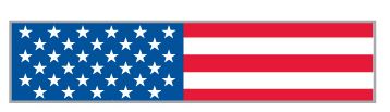 U.S.A. Stars and Stripes Ribbon Pin Horizontal