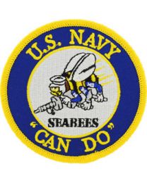 Eagle Emblems PM0053 Patch-USN,Seabees,CAN DO 3 inch