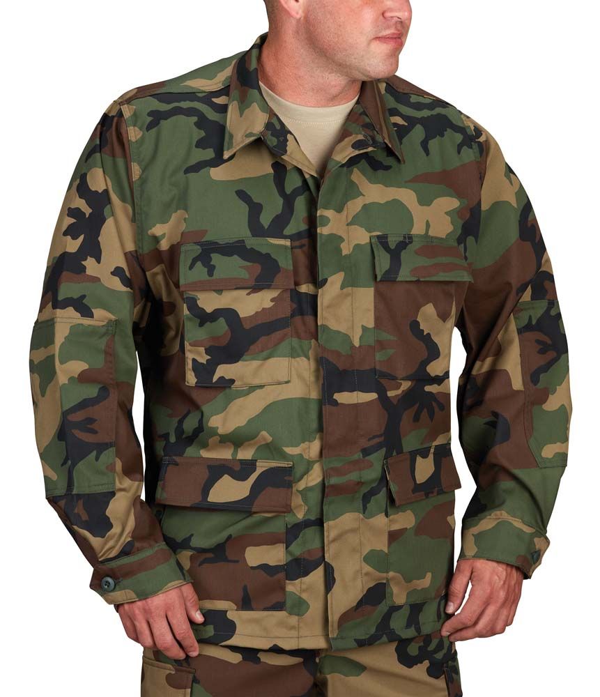 Pc Fabric Camo Army Jacket, Size: Medium