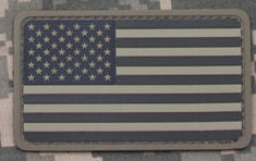 U.S. Flag Patch Forward Facing PVC with Hook Fastener