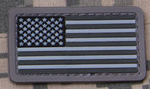 CLEARANCE - Mini U.S. Flag Patch Forward Facing PVC with Hook Fastener