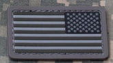 Mini U.S. Flag Patch Reverse Field PVC with Hook Fastener