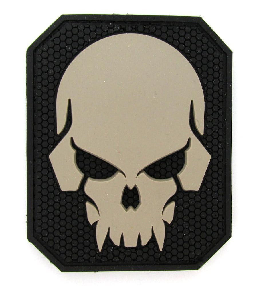 CLEARANCE - Large Pirate Skull Morale Patch - PVC with Hook Fastener