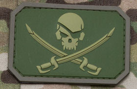 Pirate Skull Flag Morale Patch PVC - Mil-Spec Monkey