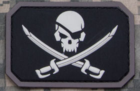 Pirate Skull Flag Morale Patch PVC - Mil-Spec Monkey