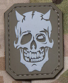 CLEARANCE - Devil Skull Morale Patch - PVC with Hook Fastener