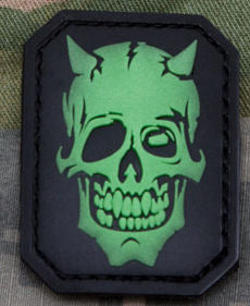 Devil Skull Morale Patch - PVC with Hook Fastener