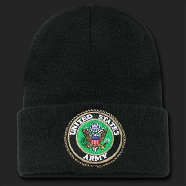 CLEARANCE - Embroidered Knit Beanie Cap with Cuff
