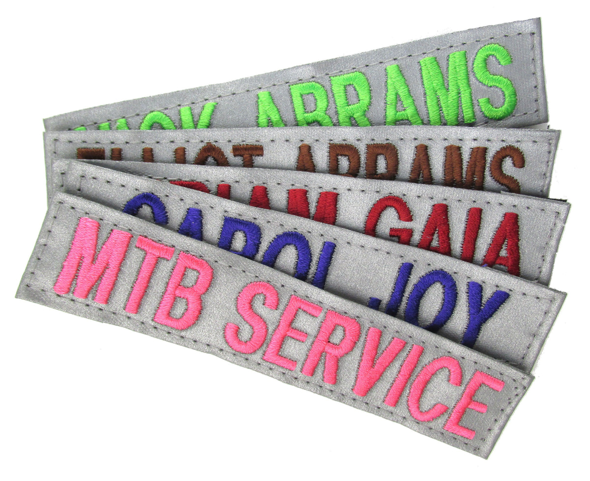 Reflective Name Tape with Hook Fastener - Fabric Material