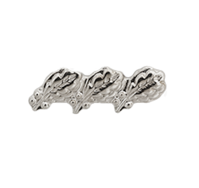 3 Silver Oak Leaf Cluster Ribbon Device - 5/16th inch