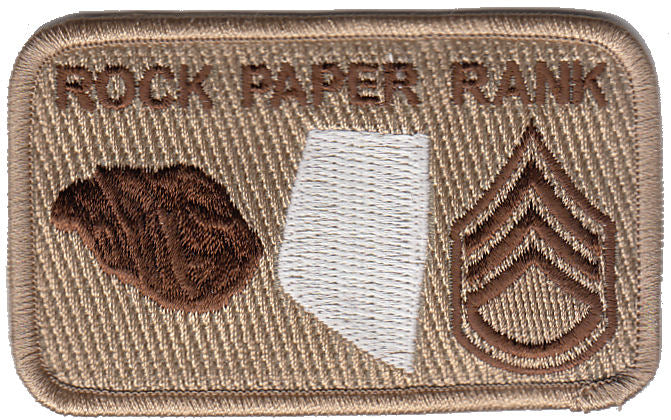 Rock Paper Rank Morale Patch - Various Colors