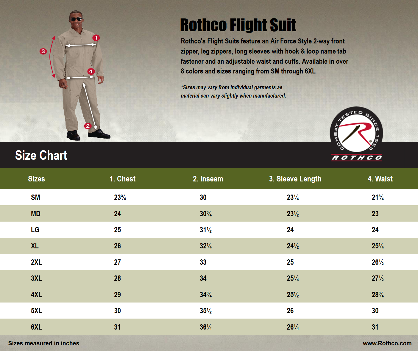 Rothco Flight Suit - Various Colors